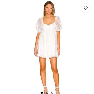 AMANDA UPRICHARD Candia Dress in Sugar Embroidery